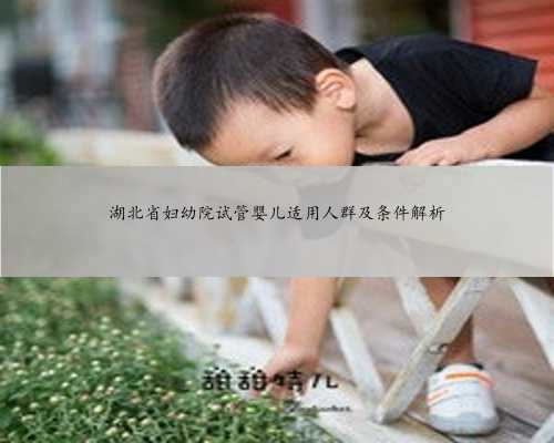 湖北省妇幼院试管婴儿适用人群及条件解析